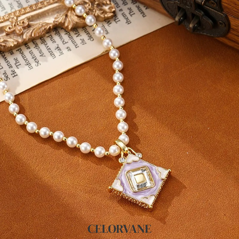 Celeste Lustre Pearl Heart Pendant Necklace product image 7