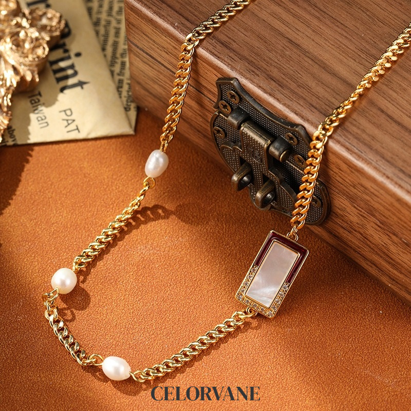 Noelle Nocturne Pearl Geometric Chain Bracelet product image 3