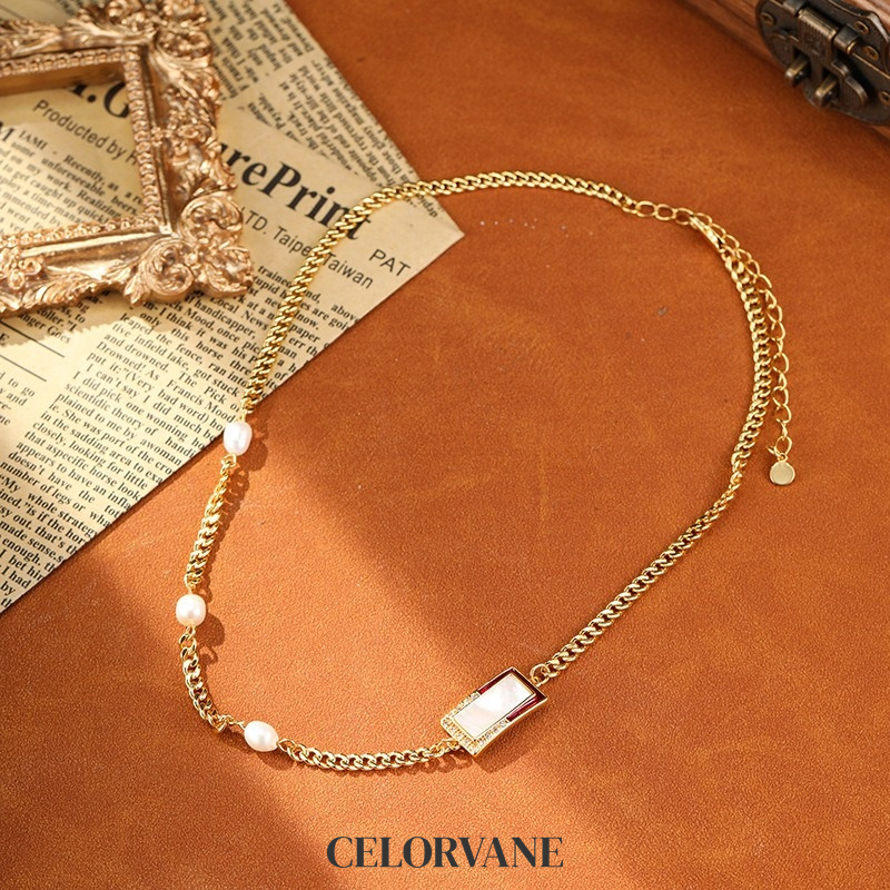 Noelle Nocturne Pearl Geometric Chain Bracelet product image 4