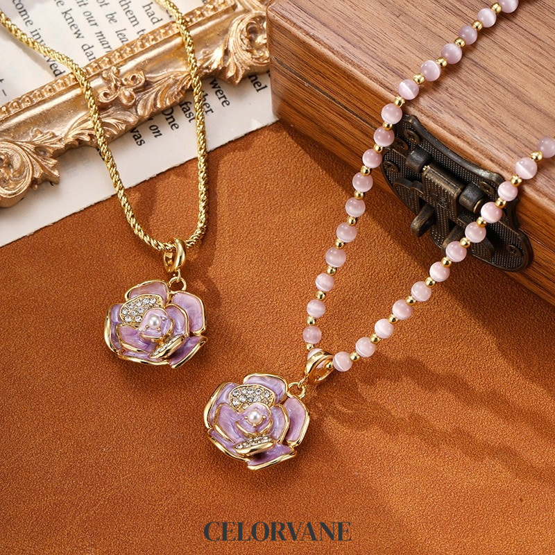 Liora Lustre Camellia Cat-Eye Pendant Necklace product image 2