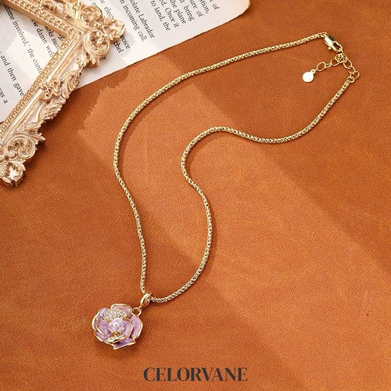 Liora Lustre Camellia Cat-Eye Pendant Necklace product image 5