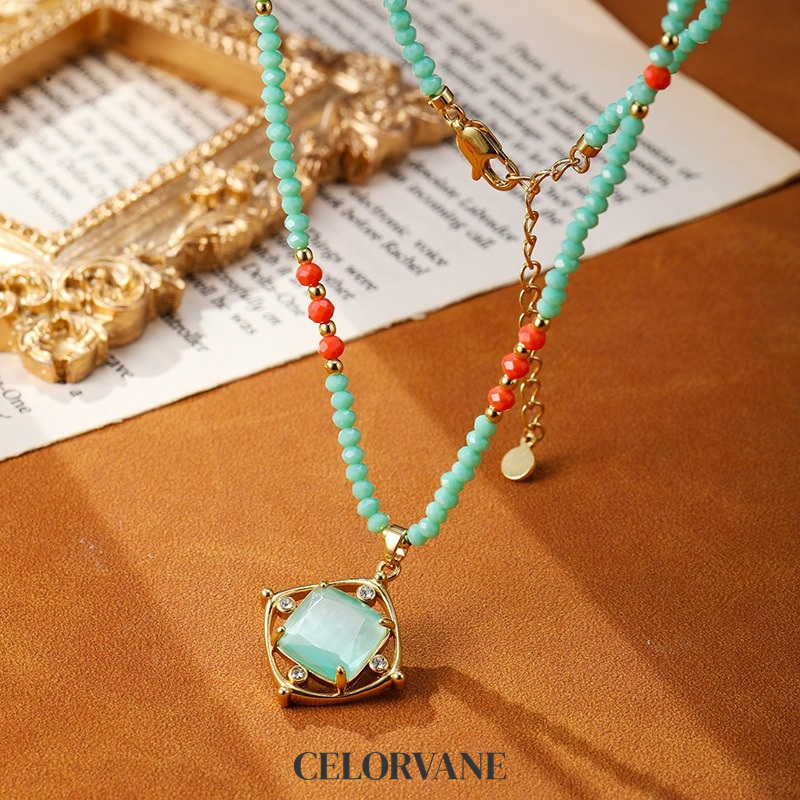 Seraphine Lustre Cat-Eye Pendant Necklace product image 5