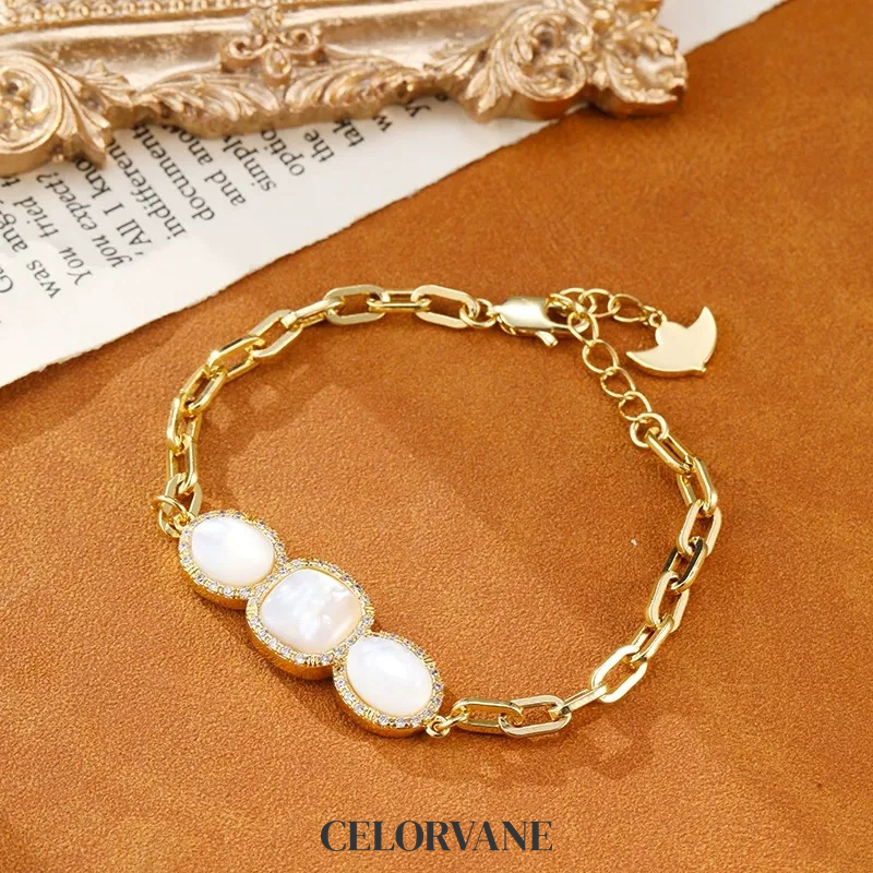 Thalia Muse Pearlescent Shell Chain Bracelet product image 1