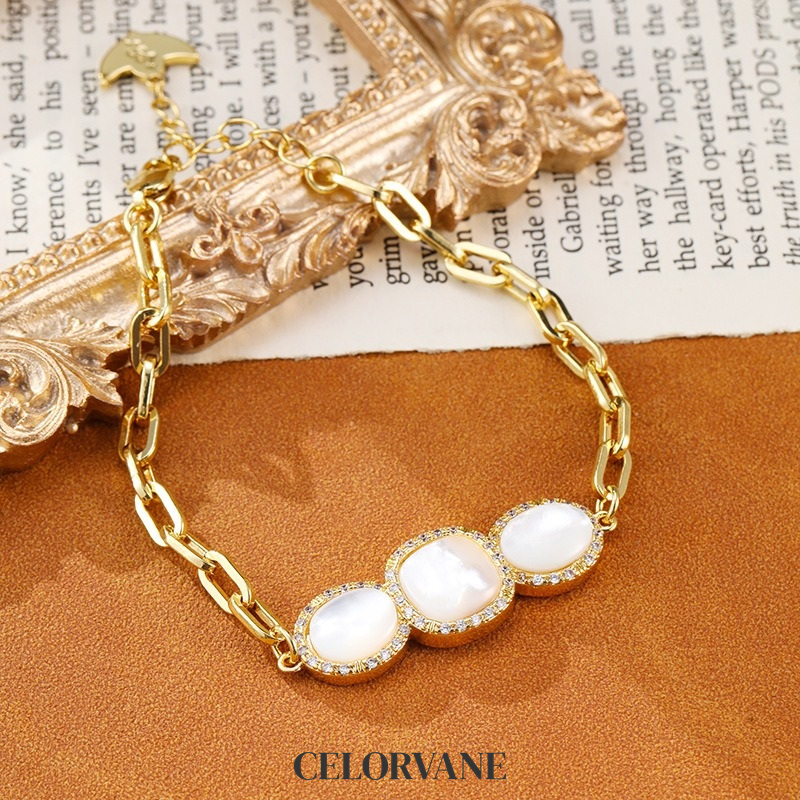 Thalia Muse Pearlescent Shell Chain Bracelet product image 2