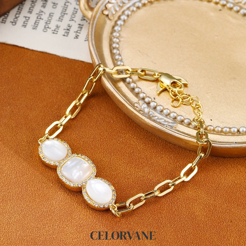 Thalia Muse Pearlescent Shell Chain Bracelet product image 3