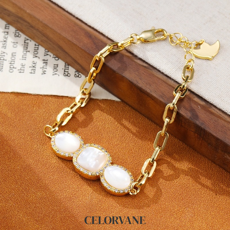 Thalia Muse Pearlescent Shell Chain Bracelet product image 4