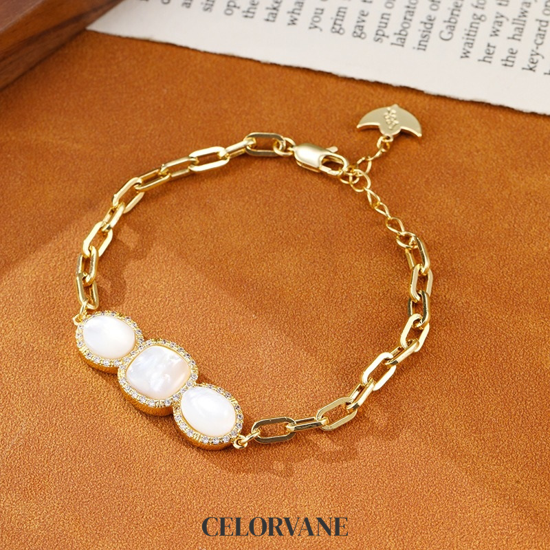 Thalia Muse Pearlescent Shell Chain Bracelet product image 5