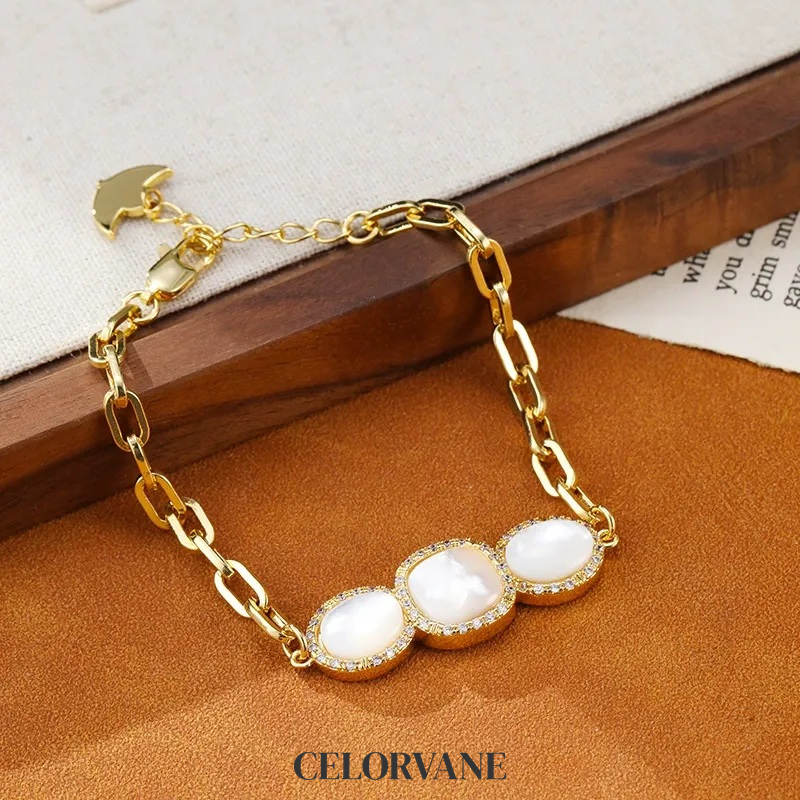 Thalia Muse Pearlescent Shell Chain Bracelet product image 7