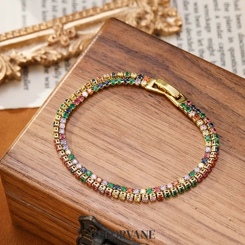 Solene Reverie Crystal Multicolor Chain Bracelet product image 8