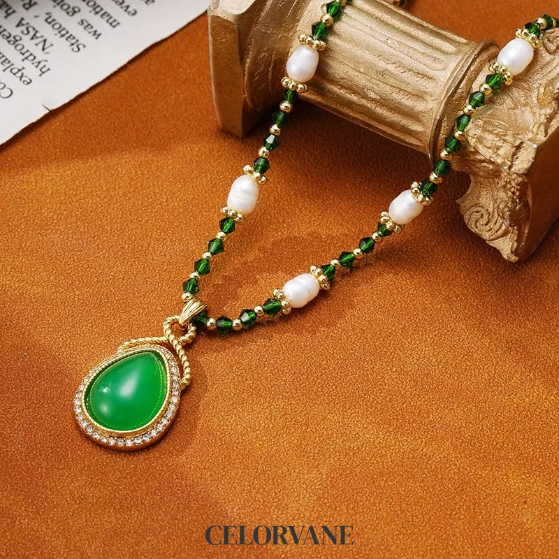 Solene Lustre Pearl Teardrop Pendant Necklace product image 1
