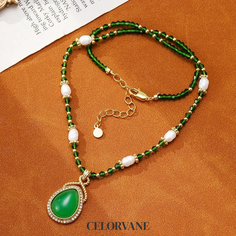 Solene Lustre Pearl Teardrop Pendant Necklace product image 6