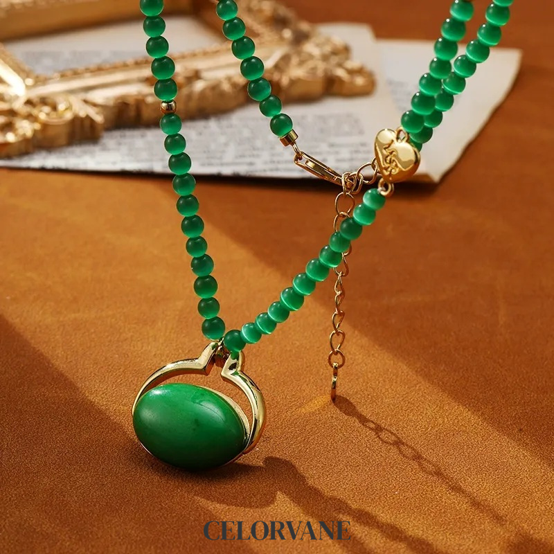 Vesper Halo Cat-Eye Pendant Necklace product image 1