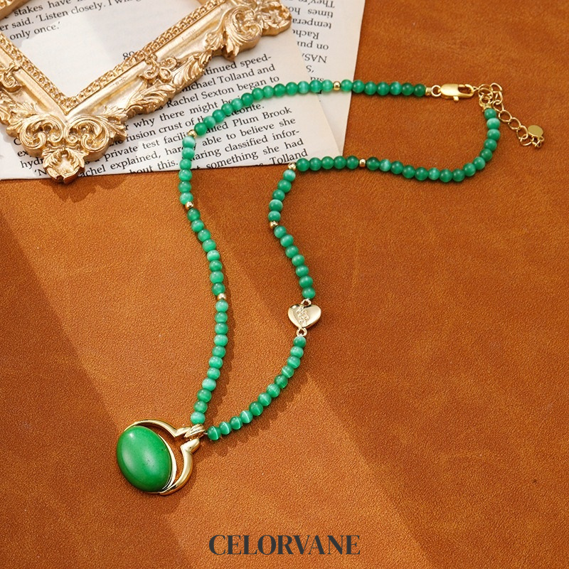 Vesper Halo Cat-Eye Pendant Necklace product image 3