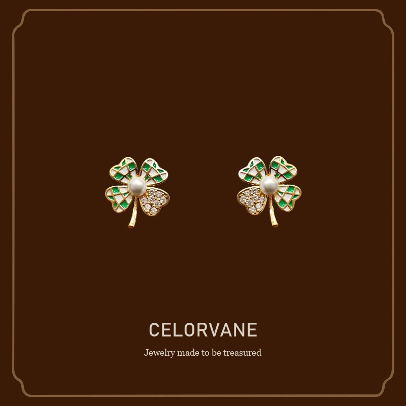 Aurelia Clover Clip-On Earrings Celorvane cover image