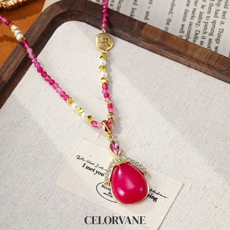 Evadne Bloom Pearl Teardrop Pendant Necklace product image 1