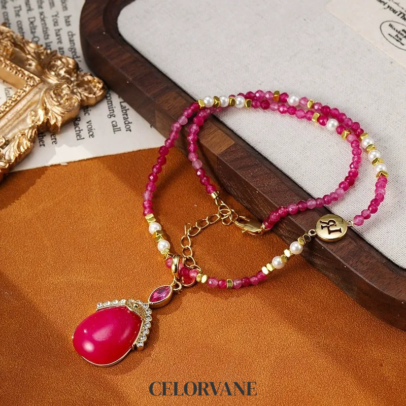 Evadne Bloom Pearl Teardrop Pendant Necklace product image 6