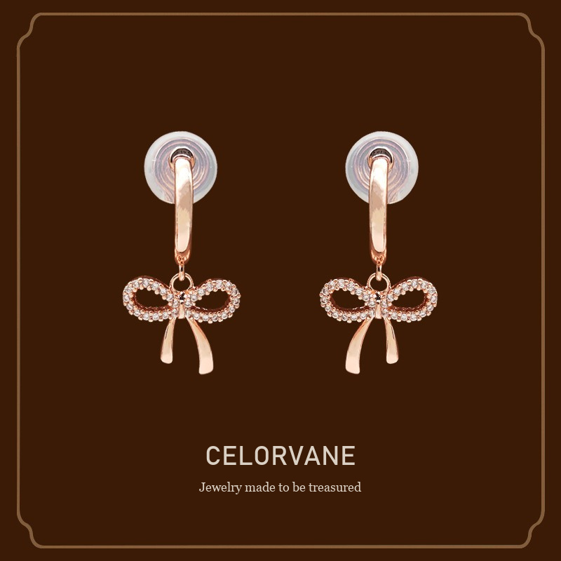 Aurelia Bow Butterfly Clip-On Earrings Celorvane cover image