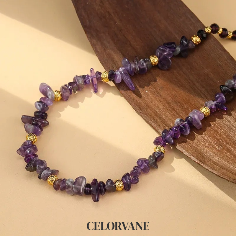Celeste Gleam Amethyst-Tone Crystal Pendant Necklace product image 1
