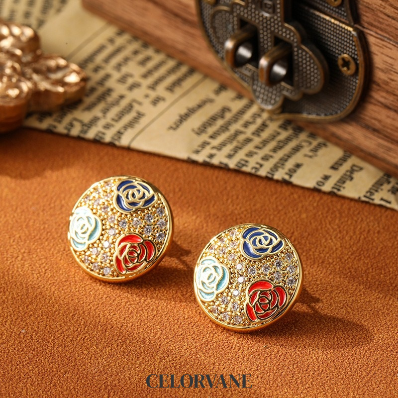 Valentina Petal Floral Enamel Stud Earrings product image 2