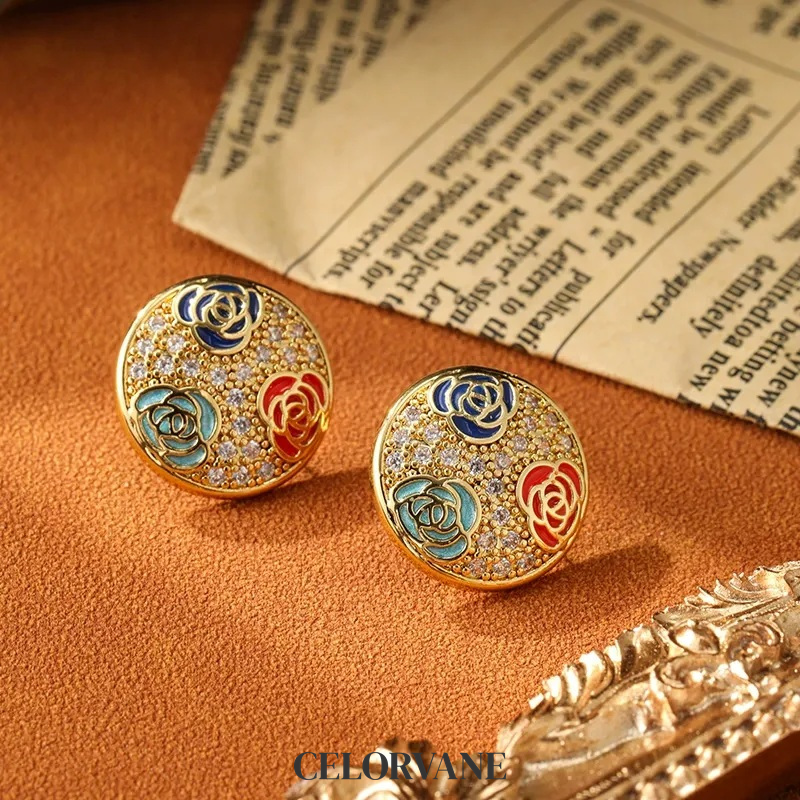 Valentina Petal Floral Enamel Stud Earrings product image 6