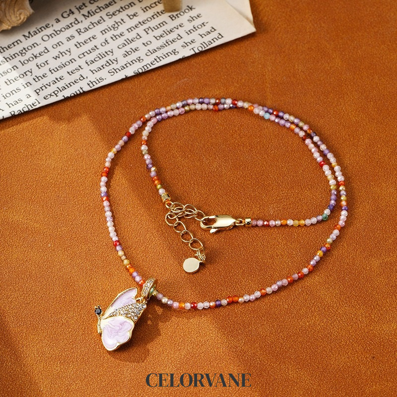 Solene Nocturne Butterfly Crystal Pendant Necklace product image 2