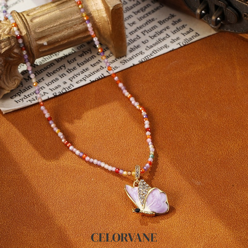 Solene Nocturne Butterfly Crystal Pendant Necklace product image 4