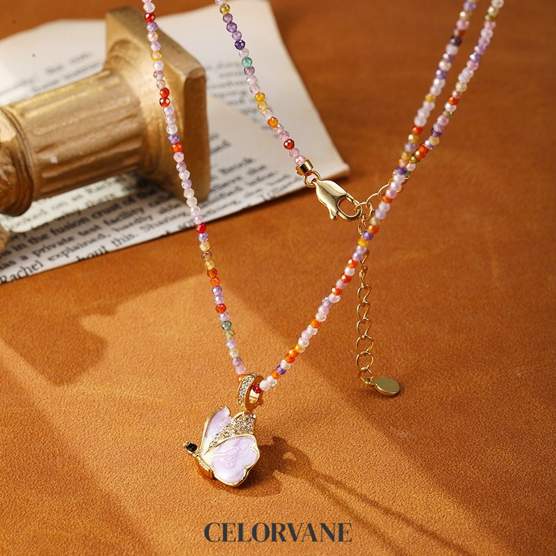 Solene Nocturne Butterfly Crystal Pendant Necklace product image 5