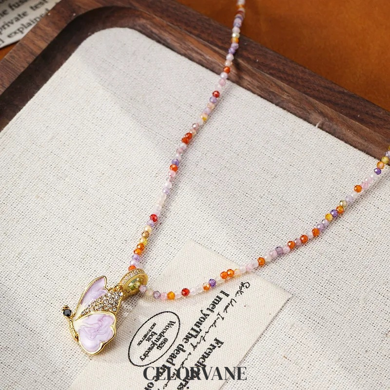 Solene Nocturne Butterfly Crystal Pendant Necklace product image 7