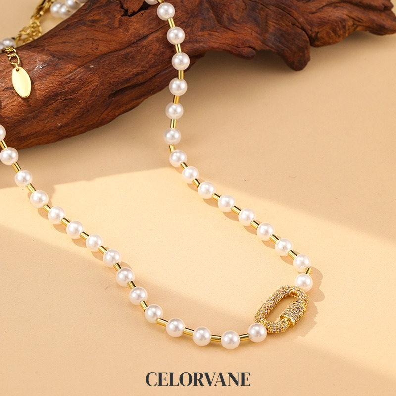 Estelle Nocturne Pearl Crystal Pendant Necklace product image 3