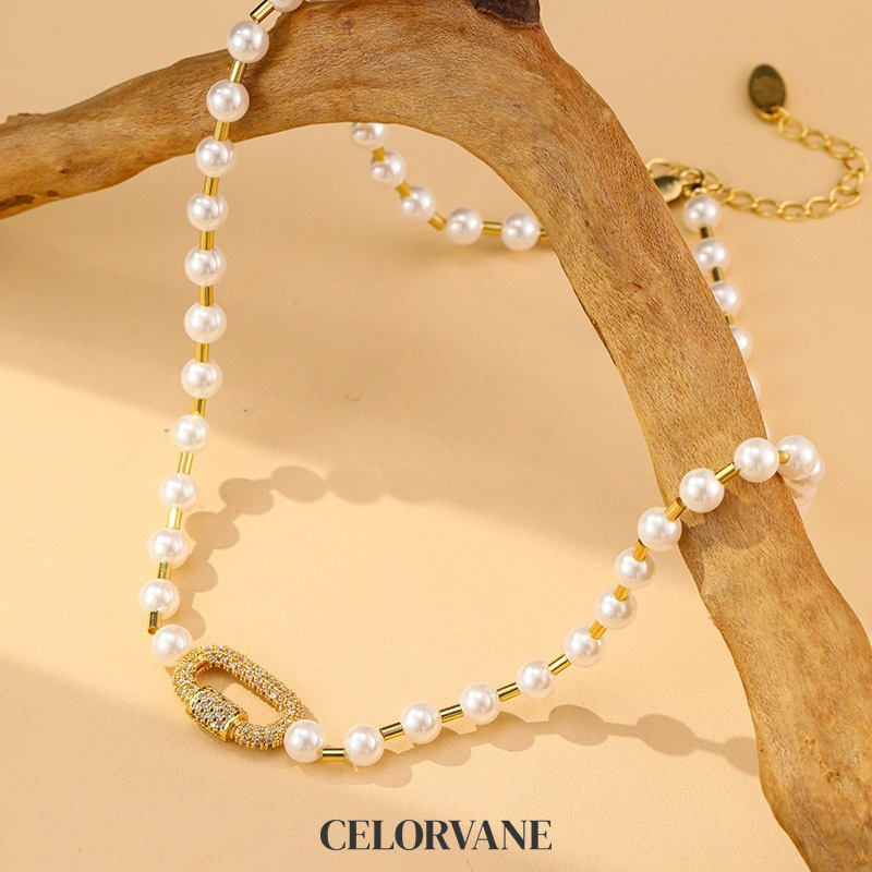 Estelle Nocturne Pearl Crystal Pendant Necklace product image 4