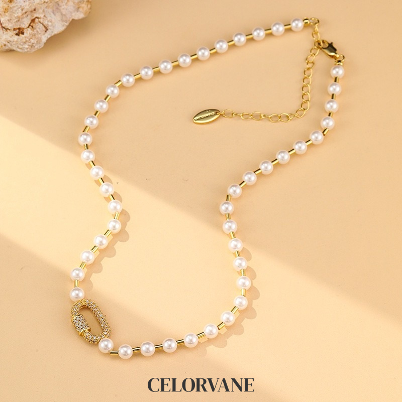 Estelle Nocturne Pearl Crystal Pendant Necklace product image 5