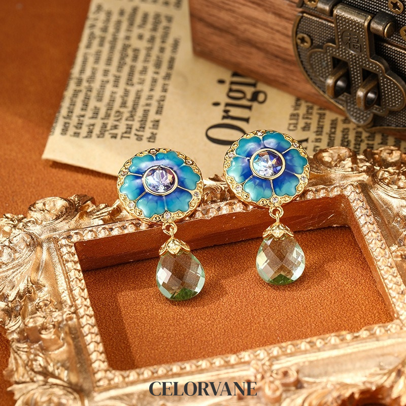 Estelle Petal Floral Fringe Drop Earrings product image 1