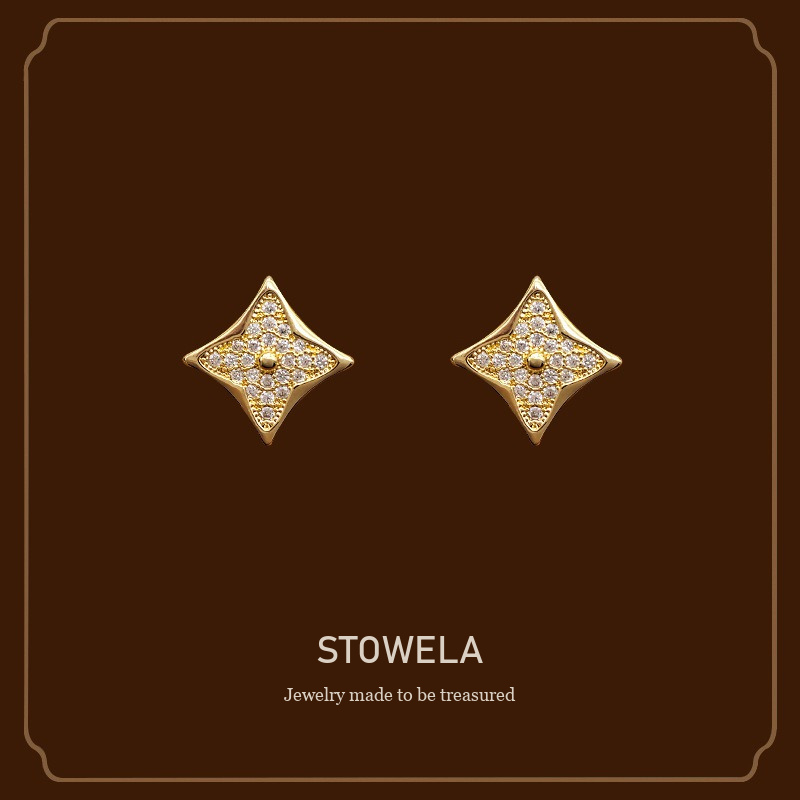 Lumière Clover Crystal Clip-On Earrings product image 1