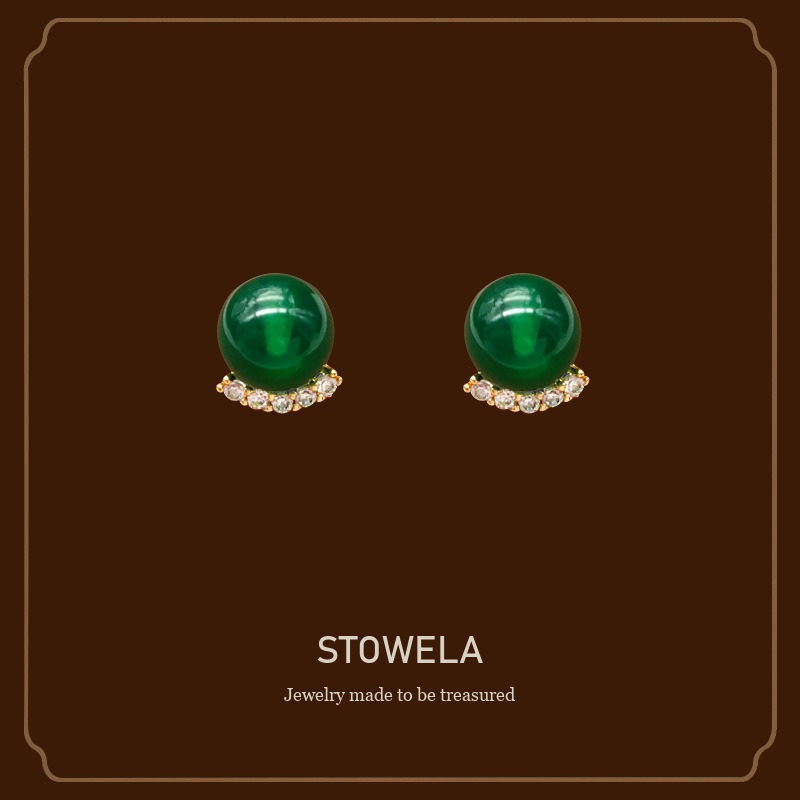 Vesper Agate-Inspired Crystal Clip-On Earrings product image 1