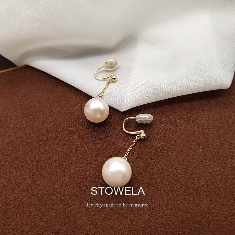 Noelle Pearl Clip-On Drop Earrings product image 2