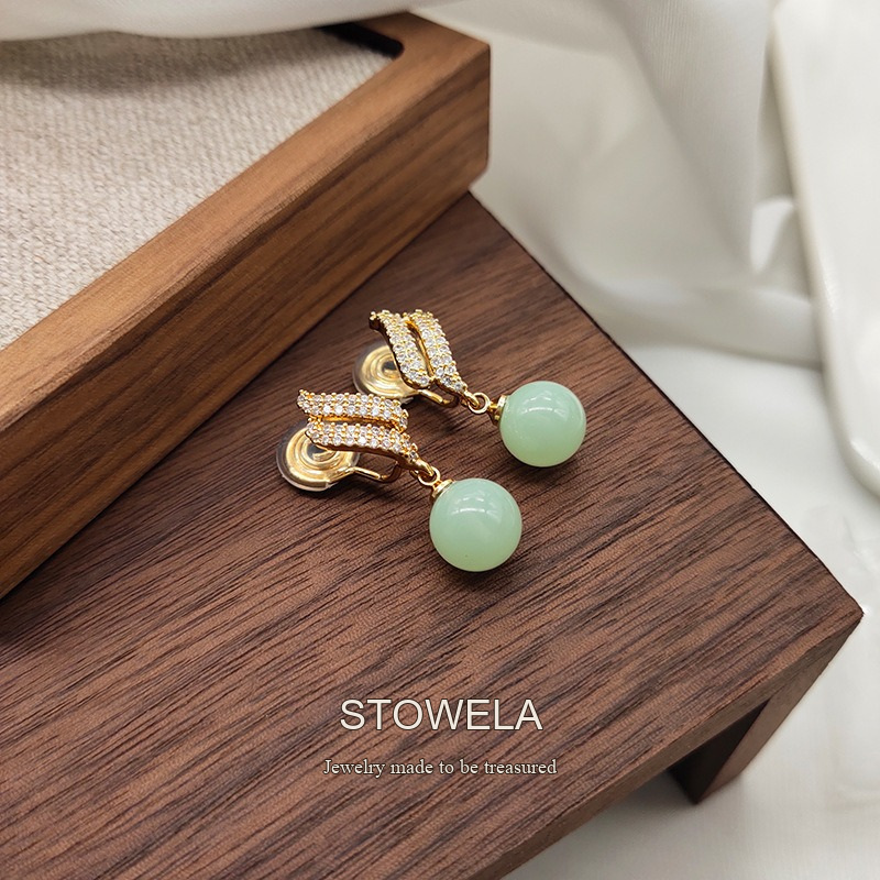 Aurelia Jade-Inspired Clip-On Earrings product image 3