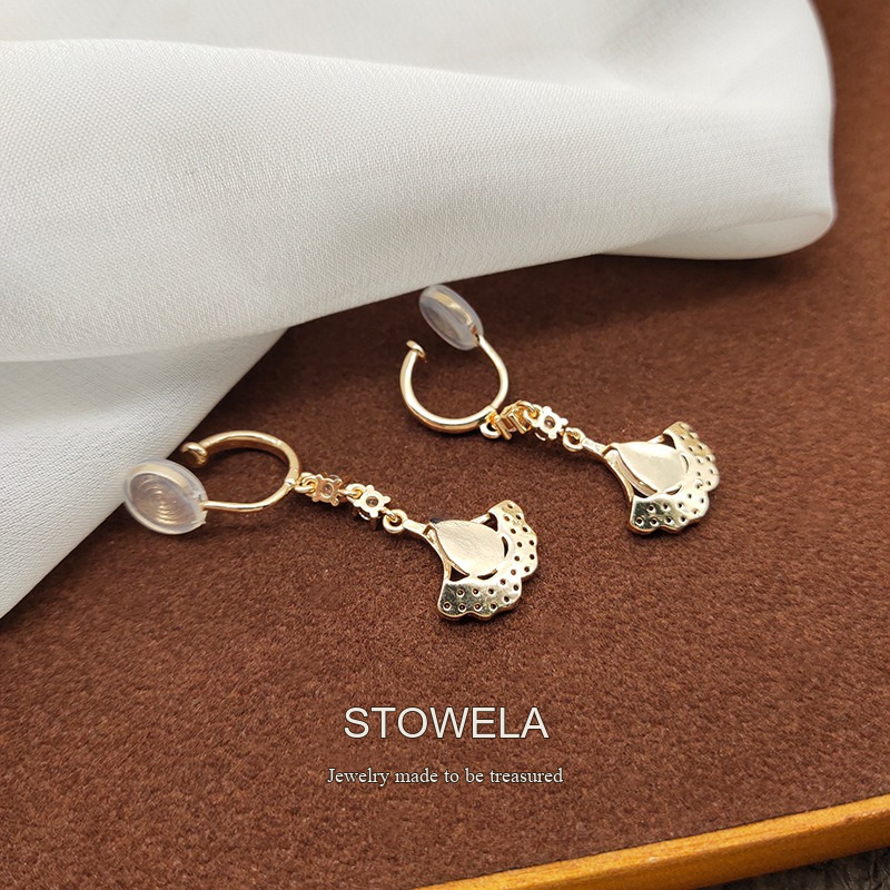 Noelle Fan Crystal Clip-On Drop Earrings product image 4