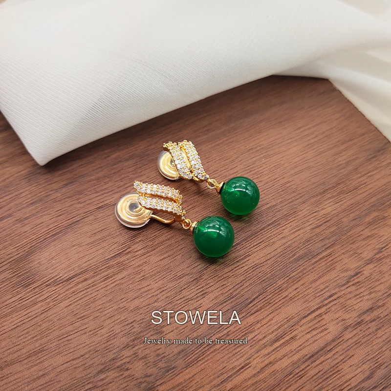 Aurelia Jade-Inspired Clip-On Earrings product image 4