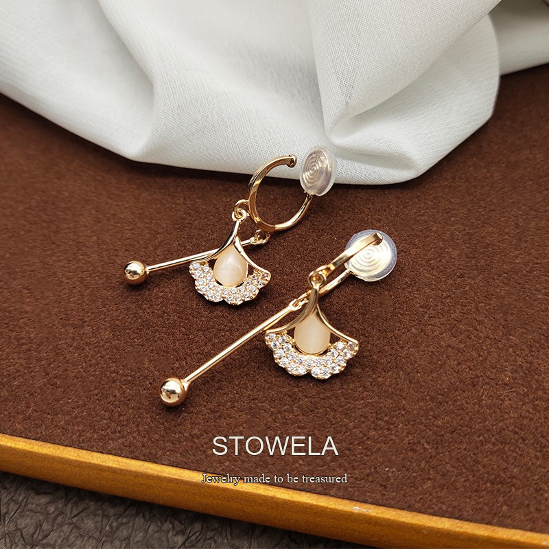 Celeste Fan Cat-Eye Clip-On Drop Earrings product image 5