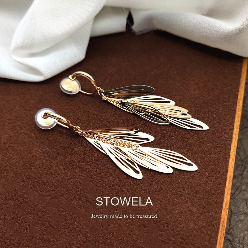 Noelle Tassel Wing Clip-On Drop Earrings product image 6