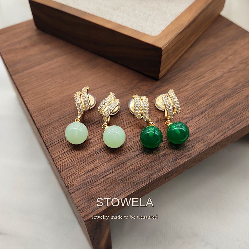 Aurelia Jade-Inspired Clip-On Earrings product image 6