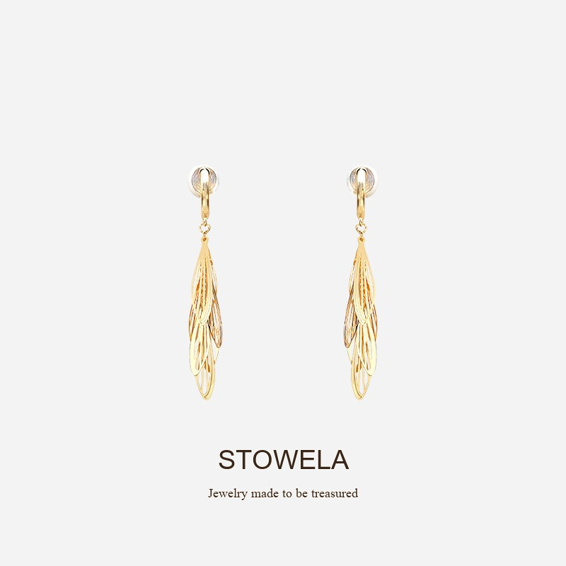 Noelle Tassel Wing Clip-On Drop Earrings product image 7