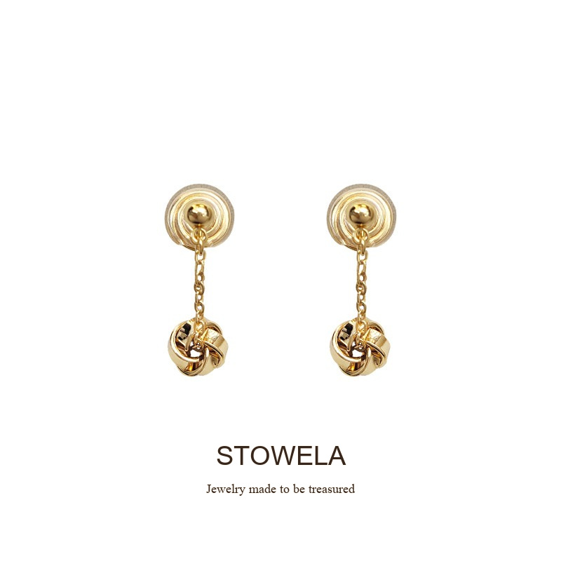 Élan Knot Clip-On Drop Earrings product image 7