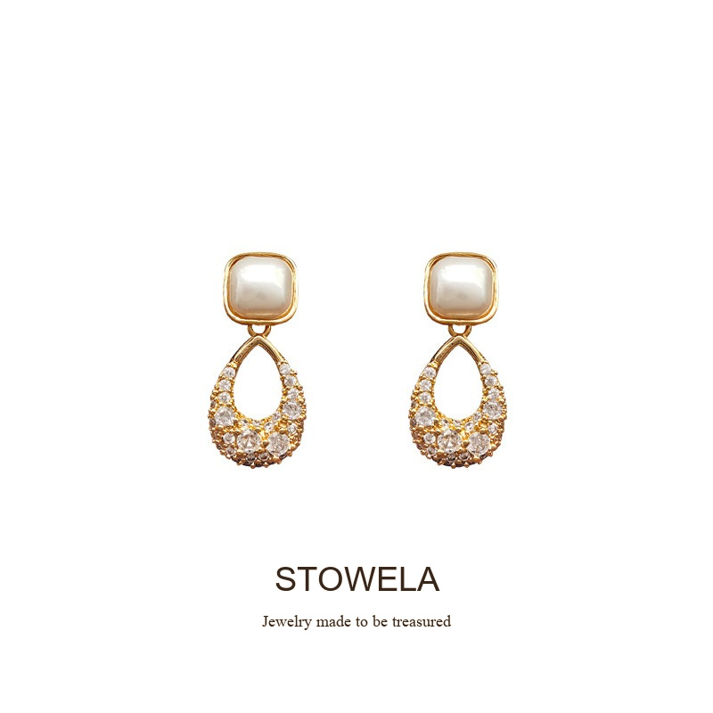 Aurelia Teardrop Cat-Eye Pavé Crystal Clip-On Earrings product image 7