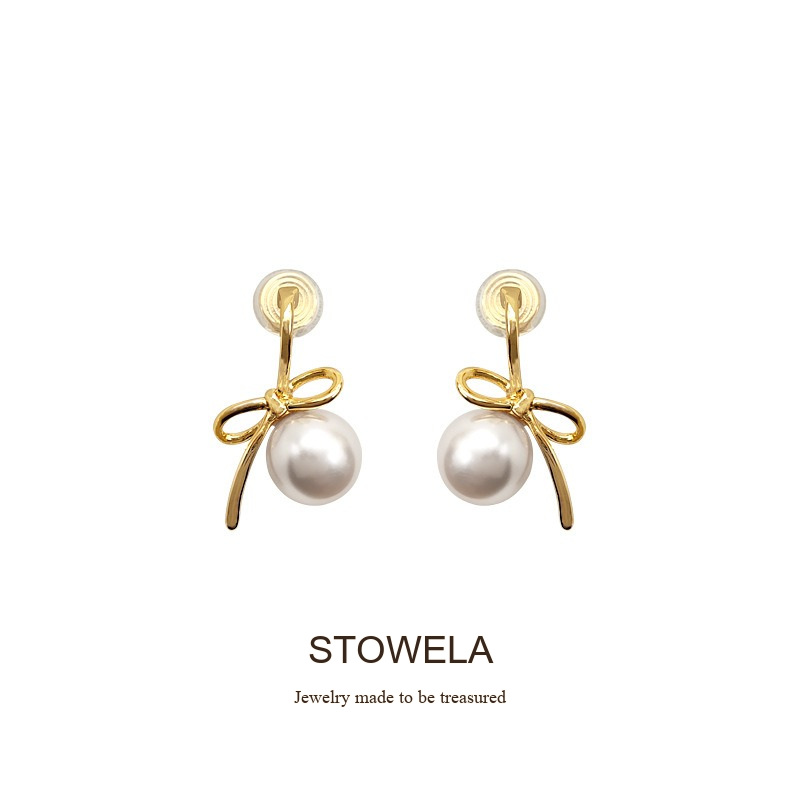 Lumière Bow Butterfly Pearl Clip-On Earrings — Edition 50 product image 8