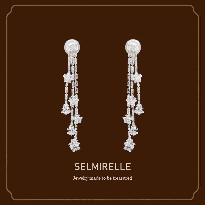 Vesper Star Crystal Clip-On Earrings Selmirelle cover image
