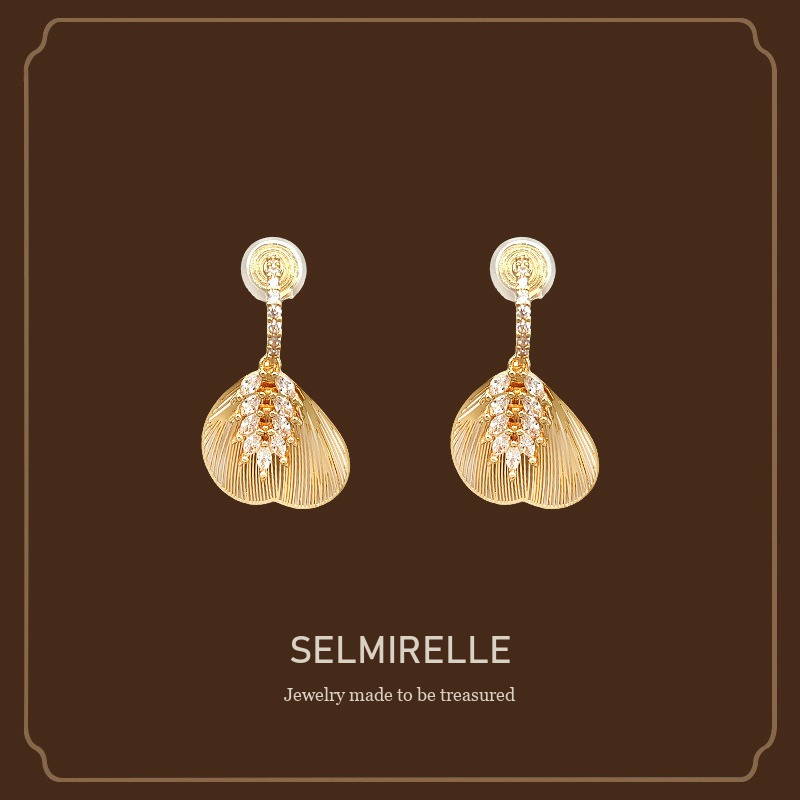 Seren Leaf Clip-On Drop Earrings Selmirelle cover image