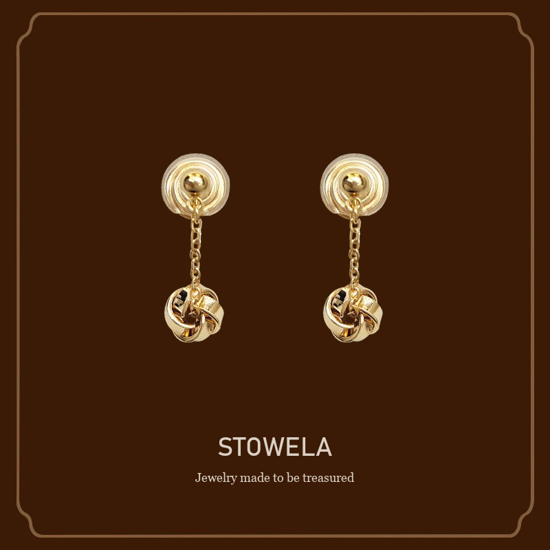 Élan Knot Clip-On Drop Earrings product image 1