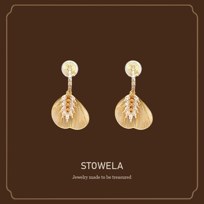 Seren Leaf Clip-On Drop Earrings product image 1