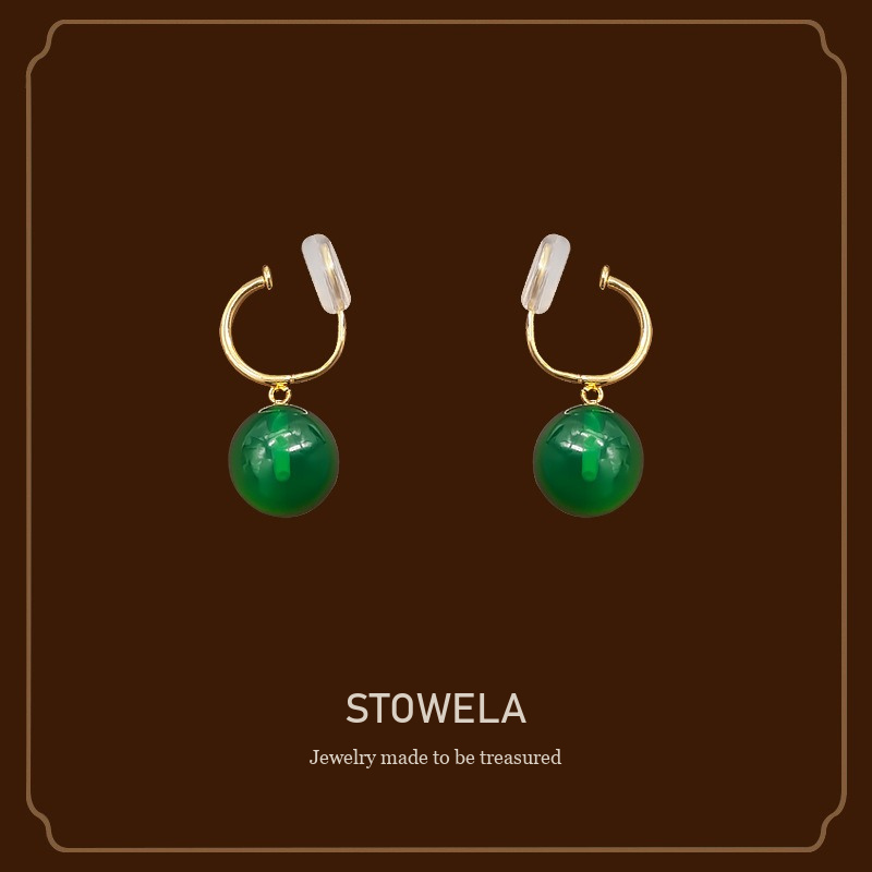 Vesper Jade-Inspired Clip-On Earrings product image 1